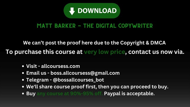 Matt Barker  The Digital Copywriter