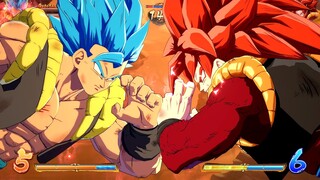 Dragon Ball FighterZ - SSJ4 Gogeta vs Gogeta Blue Vs Battle Gameplay (4k)