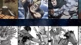 Comparison of the scene between the giant anime and the comic title {Ming}