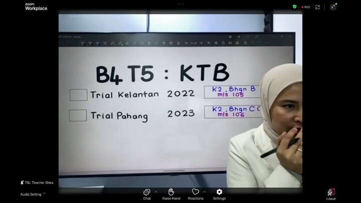 SAINS F5 KADAR TINDAK BALAS