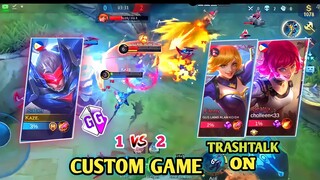 1v2 Custom Game | Trashtalk MALALA 🤣 Gameguardian Tricks