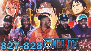 STRAW HAT & FIRE SQUAD PIRATES ALLIANCE! One Piece Eps 827/828 Reaction
