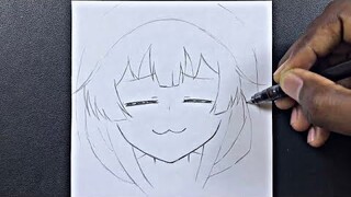 Easy anime drawing | how to draw cute little anime girl step-by-step