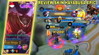 REVIEW SKIN EPIC HAYABUSA REVAMP!! EFEK BARU NAMBAH DEMAGE AUTO MANIAC🔥