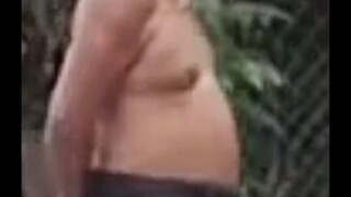shirtless old men