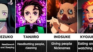 HOBBIES of All Demon Slayer Characters | kimetsu no yaiba