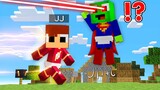 Baby Mikey & JJ got SUPER POWERS turned into SUPERHERO FLYING and SPEED in Minecraft challenge