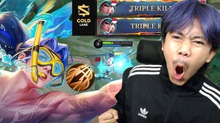 ZILONG GOLDLANE MEMBRUTAL MUSUH AUTO KENA MENTAL - Mobile legends