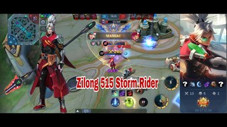 Zilong 515 Storm Rider Emotional Damage Mobile Legends Bang Bang Gameplay in mlbb