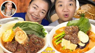 BULALO WORLD MUKBANG | HOT BULALO MEAL, BEEF KARE-KARE, SALISBURY STEAK | with @leiz lafang channel