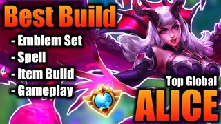 ALICE BEST BUILD 2021 | TOP 1 GLOBAL ALICE BUILD | ALICE - MOBILE LEGENDS | MLBB