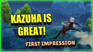 Kazuha is GREAT&STRONG! FIRST impression