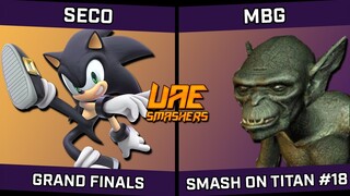 Smash on Titan #18 - GRAND FINALS - Seco (Sonic) vs MBG (Falco/Wolf)