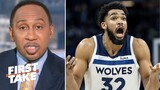 First Take | Stephen A. reacts to Karl-Anthony Towns, Timberwolves under fire after Game 3 collapse