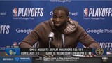 Warriors' Draymond Green: "I thought our man defense was pretty **** tonight and that falls on me"