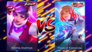 Guinevere Athena Asamiya KoF Skin VS Psion of Tomorrow Legendary Skin MLBB Comparison