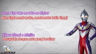 V6 - Take Me Higher (Ultraman Tiga Opening) Lyrics Sub Indonesia