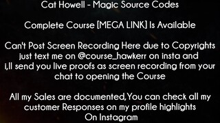 Cat Howell Course Magic Source Codes Download