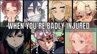 How they react to you getting badly injured - Demon slayer ASMR