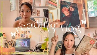 reading vlog 🦋 current reads, horror manga, kdrama recs