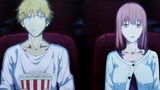 Chainsaw man-Denji and Makima watching movie scene 😂|anime sus moments!