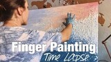 Finger Painting Ocean Waves || Time Lapse || Oil Painting