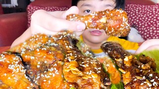 CHICKEN OYSTER SAUCE MUKBANG