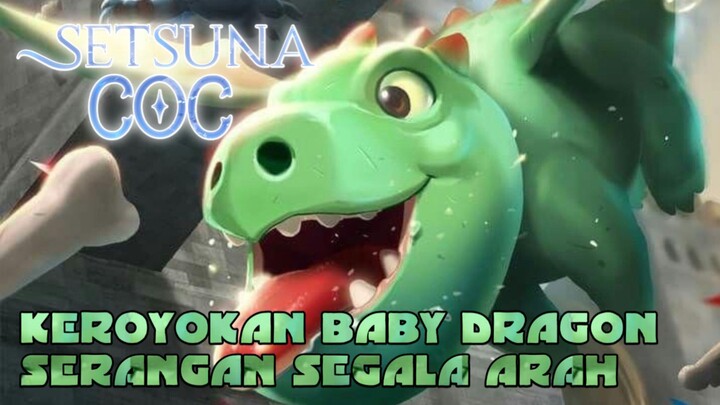 Keroyokan Baby Dragon!! Clash of clans (Mobile Game)