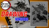 Menggambar KOKUSIBO Iblis bulan atas 1 (KIMETSU NO YAIBA/DEMON SLAYER)