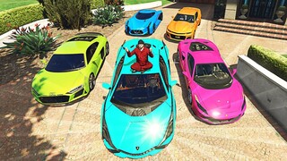 GTA 5 - Stealing Luxury Expensive Cars with Michael! (Real Life Cars #01)