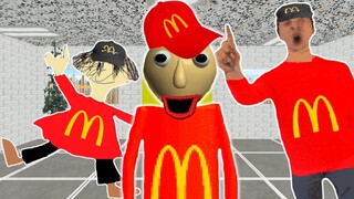 BALDI GOT A JOB AT MCDONALD'S! | New Baldi's Basics Mod