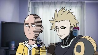 Saitama is just blowing his hair