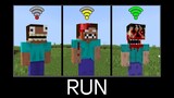 Minecraft wait what meme part 338 (Scary Steve with different Wi-Fi)