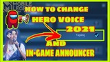HOW TO CHANGE HERO VOICE, IN-GAME ANNOUNCER MOBILE LEGENDS 2021 | TAGALOG VOICE MLBB | EeXPi GAMING