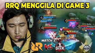 AKHIRNYA RRQ MENGGILA LAWAN GEEKFAM! PECAH TELOR! RRQ VS GEEKFAM MATCH 3 MPL S13