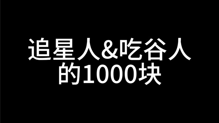 追星人&吃谷人的1000块