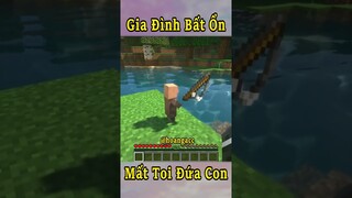 Gia Đình Bất Ổn Nhất Minecraft Anh Đen Xì Xì Khóc Thét 🤣 #shorts