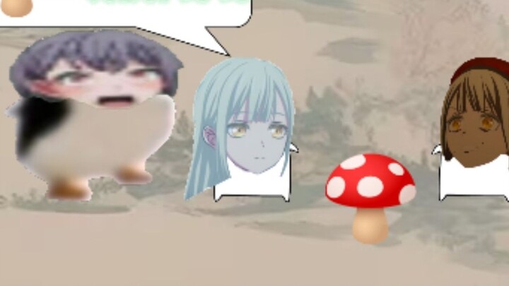 Penguin 🐧 travels east and encounters two children arguing about mushrooms 🍄
