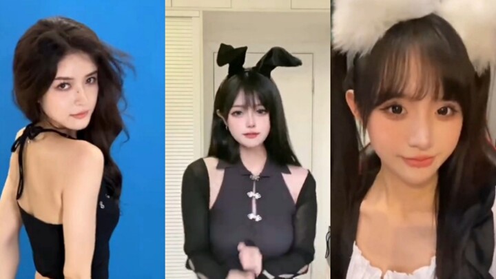 Kumpulan tarian panas oleh wanita cantik di Douyin, seperti bunga di cermin dan bulan di air, sepert