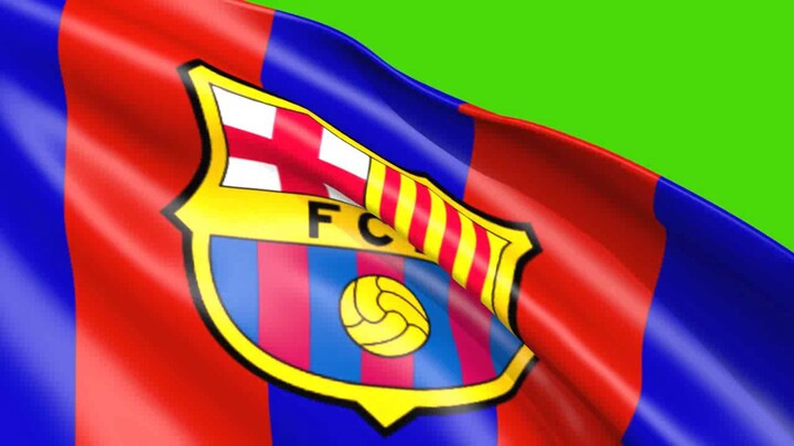 Animated Barca flag greenscreen