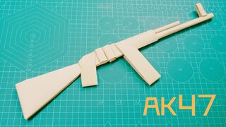 真正简单又仿真的AK47折纸枪模型，拿到成品后爱不释手！