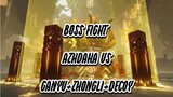 Boss Fight Azhdaha VS Ganyu+Zhongli(dancing)+Decoy