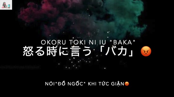 luyện nghe,luyện nói tiếng nhật バカ đồ ngốc-baka-mắng ai đó tuỳ theo tâm trạng 😚