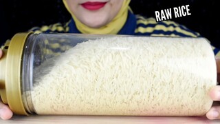 ASMR RAW RICE EATING|| RAW BASMATI RICE || MAKAN BERAS MENTAH DI TOPLES || ASMR INDONESIA