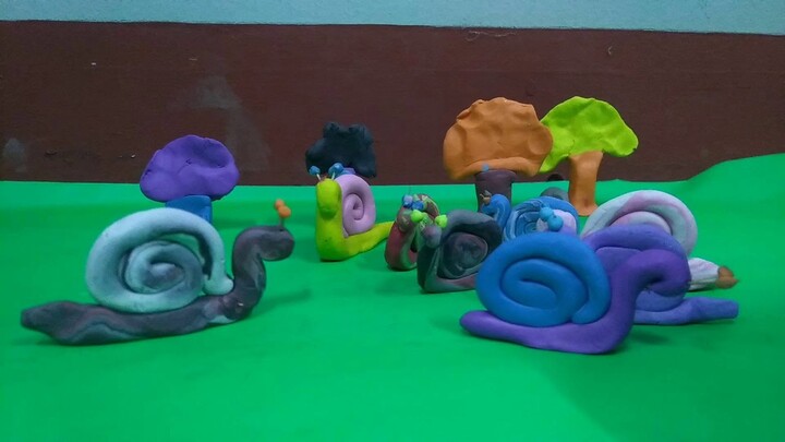 Snail Claymation - Animation usng Clay