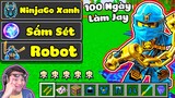 JAYGRAY THỬ THÁCH 100 NGÀY LÀM JAY NINJAGO SINH TỒN TRONG MINECRAFT*TRỞ THÀNH NINJA HỆ SẤM SÉT 🌩️⚡