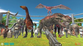 Escape from All Units in Jurassic Park. Animal Revolt Battle Simulator