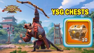 Rise of kingdoms - opening 10 YSG CHESTS | how many sculptures?