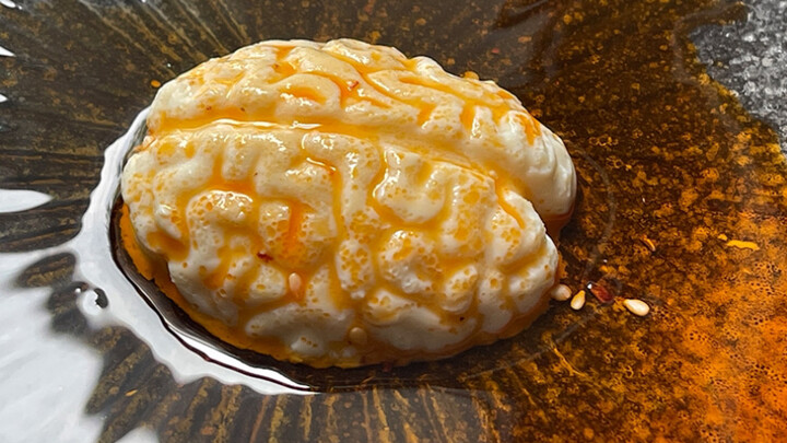 Beancurd Jelly with "Monkey Brain"