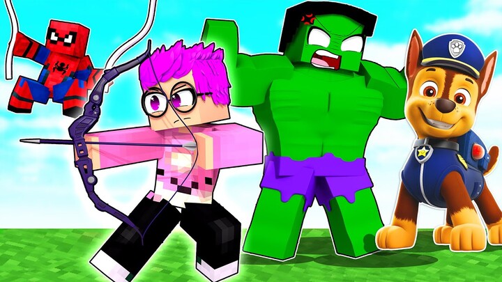 Can We Help THE AVENGERS In MINECRAFT!? (LankyBox Minecraft Movie ft. Spider-Man, Iron Man, Hulk!)